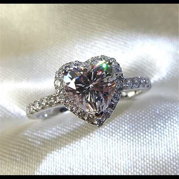 925 sterling silver heart ring - Picture 2 of 6